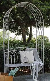 Shabby Chic Garden Arch With Bench
