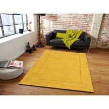 rich yellow basic tufted area carpet