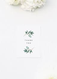 Simple Elegant Eucalyptus Wedding Thank You Cards