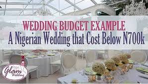 see a n700k wedding budget example