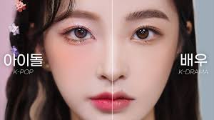 kpop idol vs kdrama actress makeup