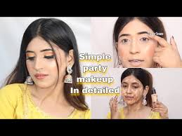 simple party makeup step by step in