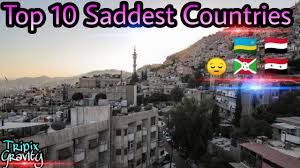 top 10 saddest countries in the world
