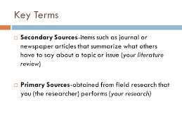 Advanced Health Sciences Research  Primary   Secondary Sources