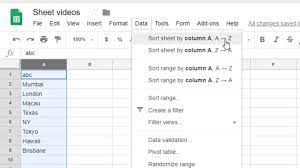 Would be a long time to put them into alphabetical order one by one. How To Put Data In Alphabetical Order In Google Sheet Youtube