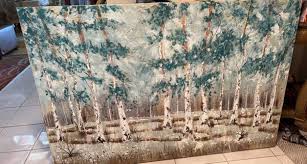 Abstract Tree Canvas Wall Art Hand