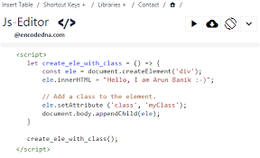 an element with cl using javascript