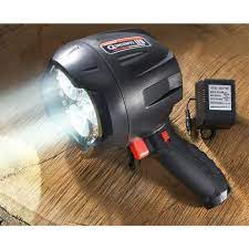 q beam led rechargeable spotlight with
