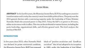 understanding the rise of the bharatiya janata party orf 