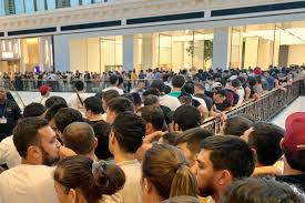 frenzy as hundreds queue at dubai malls
