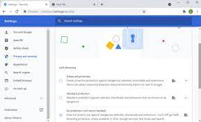 disable safe browsing in chrome using