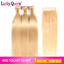 More than 9000 hair extension black woman photo at pleasant prices up to 22 usd fast and free worldwide shipping! Cheap Brazilian Straight Blonde Hair 613 Bundles With 2x6 4x4 13x4 Closure 30 Inch Remy Human Hair Extensions With 360 Lace Frontal Lovenxhas