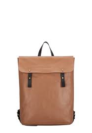 smooth leather flapover backpack