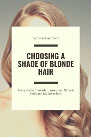 choosing a shade of blonde hair color