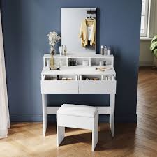 white dressing table makeup desk vanity