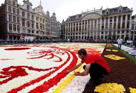 brussels flower carpet has anese theme