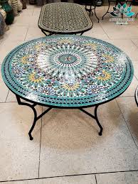 Large Mosaic Table 100 Handmade For
