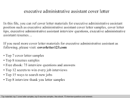 Executive Administrative Assistant Cover Letter