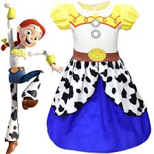 Details About Childrens Fancy Short Sleeve Dress Movie Toy Story Trish Costume Girl Dress