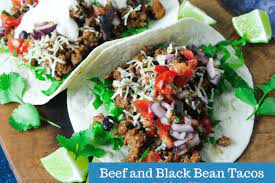 Black Bean Ground Beef Taco Recipe gambar png