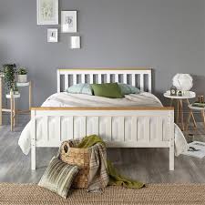 atlantic bed frame in white with