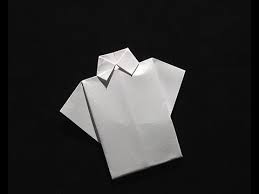 origami pliage papier la chemise you