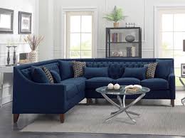 facing sectional sofa navy blue