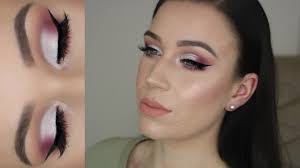 dramatic prom makeup pink silver