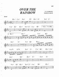 Jazz Standard Realbook Chart Over The Rainbow In 2019