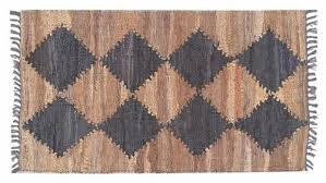 rectangular handwoven leather cotton