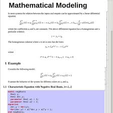 10 Mathematical Modeling With