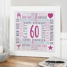 60th birthday gifts for her