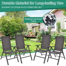2 Pieces Patio Folding Dining Chairs