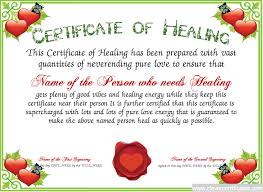 Healing Certificate Template Or Get Well Soon Card Award