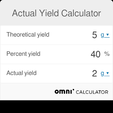 Actual Yield Calculator