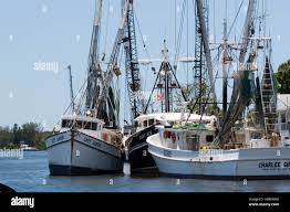 tarpon springs shrimp boat hi res stock