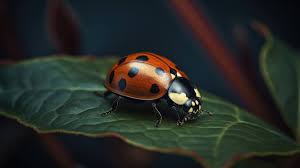 macro shot of a ladybug perched on a leaf