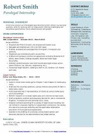 Your resume for law jobs should start with a resume profile. Resume Template For Internship Sample Objective Position Marketing Hudsonradc