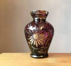 Vintage Italian Glass Vase Purple With