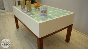 With a refrigerated drawer, 2 bluetooth speakers, 2 usb charging ports, 4 110v outlets, and led lights, the sobro keeps you powered up. Diy Interactive Led Coffee Table 16 Steps With Pictures Instructables