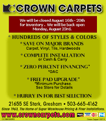 crown carpets super warehouse pricing