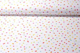 Canvas Gemustert Colorful Dots Weiss Mulitcolor Snaply