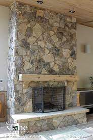 New England Fieldstone Fireplace