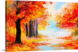 Landscape In Autumn Foliage Wall Art