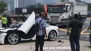 Explore more on singapore accident. Mclaren Mp4 12c And Motorcycle Smashed By Van At Marina Boulevard Accident Singapore Youtube
