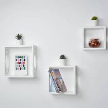 Stylish White Square Cube Wooden Wall