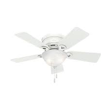 Use our slim ceiling fans in rooms with low ceiling. Hunter Low Profile Conroy 42 White Indoor Ceiling Fan At Menards