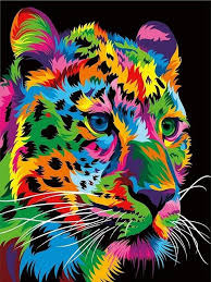 Colorful Leopard Paint By Numbers For