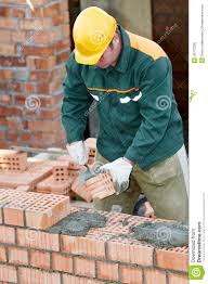 Construction Mason Worker Bricklayer Stock Photo Image Of
