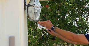 to clean outdoor brass light fixtures